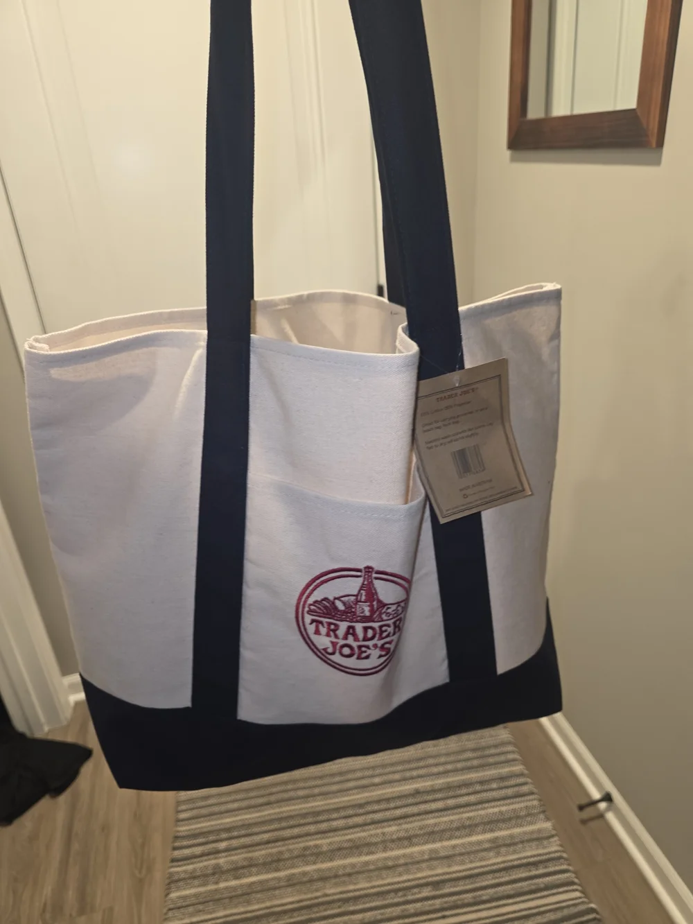 Trader Joe's Navy Canvas Tote Bag